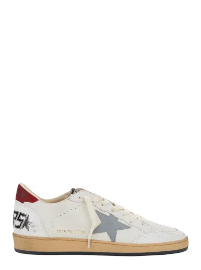 Golden Goose Ball Star White Low Top Sneakers With Star In Leather And Suede Man