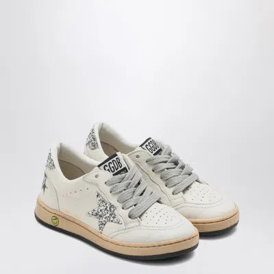 GOLDEN GOOSE BALL STAR WHITE/SILVER TRAINER