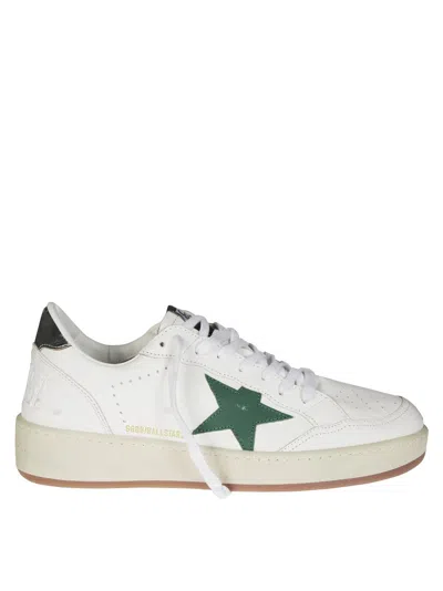 Golden Goose Ballstar 2 Leather Laminated Sneakers In White