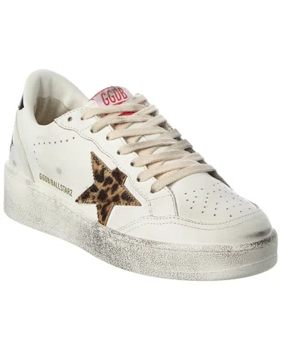 Golden Goose Ballstar 2 Leather Platform Sneaker In White