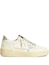 Golden Goose Ball Star 2 Sneakers In White Silver