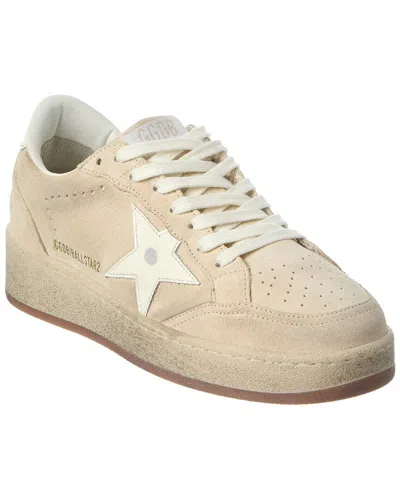 Golden Goose Ballstar 2 Suede & Leather Platform Sneaker In Neutral