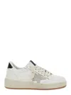 Golden Goose 'ballstar 2' White Low Top Sneakers With Star Patch On The Side And Contrasting Heel In White