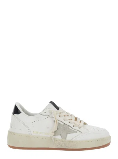 Golden Goose 'ballstar 2' White Low Top Sneakers With Star Patch On The Side And Contrasting Heel
