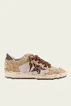 Golden Goose Ball-star Brown Camel Suede Leather Sneaker In Brown
