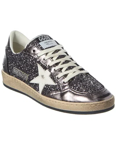Golden Goose Ballstar Glitter & Leather Sneaker In Multi