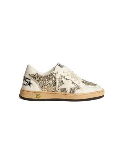 Golden Goose Babies' Ballstar Glitter Sneakers In 中性色