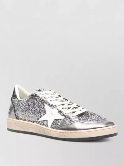 GOLDEN GOOSE BALLSTAR GLITTER SNEAKERS STAR PATCH