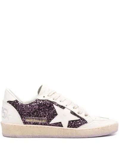Golden Goose Ballstar Glitter Upper Leather Toe In Multi