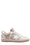 Golden Goose Ball Star Sneakers In Suede And Leather In Neutral