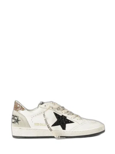 Golden Goose Ballstar Leather Sneakers For Women In Whtblckgld