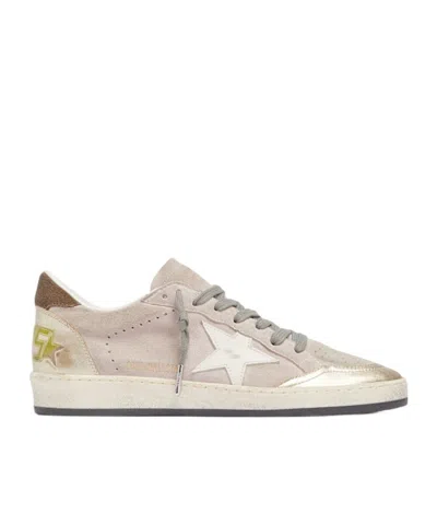 Golden Goose Ballstar Leather Sneakers In Neutral
