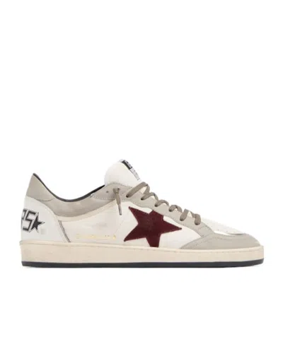 Golden Goose Ballstar Leather Sneakers In White