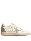Golden Goose Ballstar Leather Sneakers In White