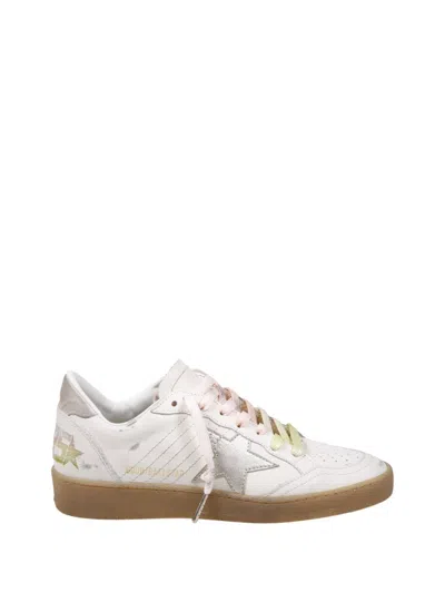 Golden Goose Ballstar Leather Upper Laminated Star Suede Heel In Neutral