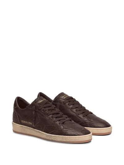 Golden Goose Ballstar Leather Upper Star Toe Spur And Heel Sneakers In Brown