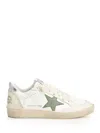 Golden Goose Ballstar Leather Upper Toe And Spur Nabuk Star Laminated Heel In White