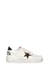 Golden Goose Leopard-print Leather Star Sneakers In White