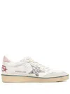 Golden Goose Ballstar Low-top Leather Sneakers In Weiss