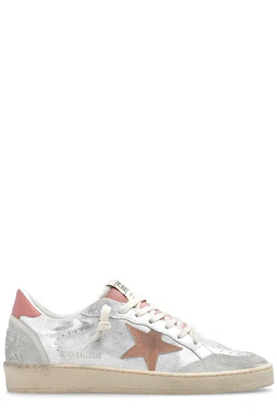 Golden Goose Star Patch Lace-up Sneakers In White
