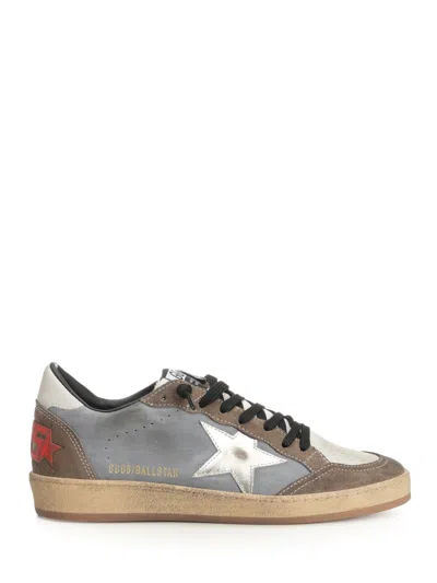 Golden Goose Ballstar Nabuk Upper Suede Toe And Spur Nylon Tongue Laminated Star Leather Heel Sneakers Multicolor In Brown