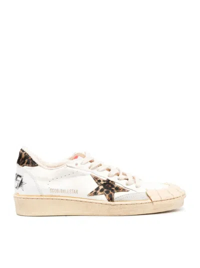 Golden Goose Ballstar Nappa Sneakers In Nude & Neutrals