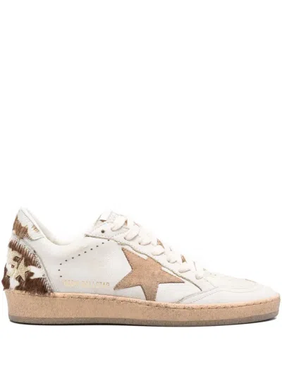 Golden Goose Ballstar Platform Sneakers In White