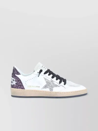 Golden Goose Ballstar Sequinned Logoed Sneakers In White