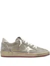 Golden Goose 'star Emblem' Perforated Sneakers With Metallic Accent In Gray