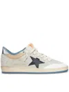 Golden Goose Ballstar Nabuk And Nylon Upper Crack Leather Toe Nylon Tongue Nabuk Star Laminated Heel Leather Spur In Gray