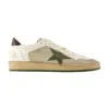Golden Goose Deluxe Brand Men Ball Star Double Quarter Low-top Leather Sneakers With Used Effect In Neutral