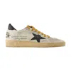 Golden Goose Ballstar Suede Upper Toe Tongue And Spur Leather Star And Heel Sneakers Black