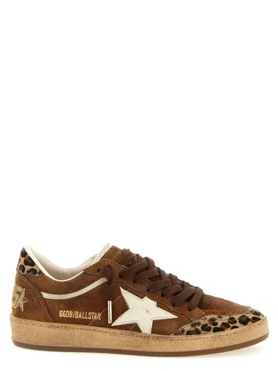 Golden Goose Ballstar Sneakers Brown In Multi