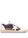 Golden Goose Ballstar Glitter Upper Leather Toe In Multi
