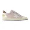 Golden Goose Ballstar Suede Upper Toe Tongue Heel And Spur Leather Star Sneakers Multicolor In Multi