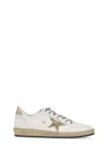 Golden Goose Leather Sneakers With Laminated Star And Heel Detail In Multi