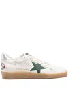 Golden Goose Leather Low Top Sneakers With Distressed Effect In White