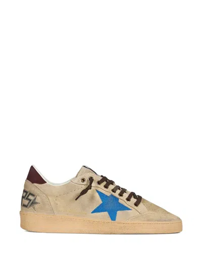 Golden Goose Ballstar Sneakers With Embroidered Star In Neutral