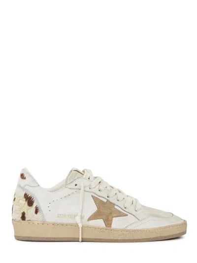 Golden Goose Ballstar Sneakers With Suede Star In White