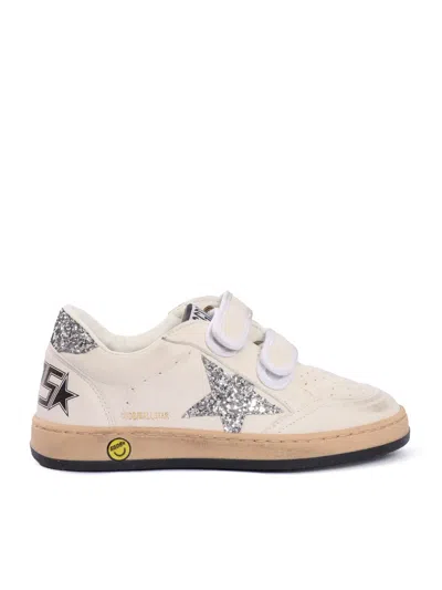 GOLDEN GOOSE BALLSTAR STRAP NAPPA UPPER GLITTER STAR AND HEEL SNEAKERS