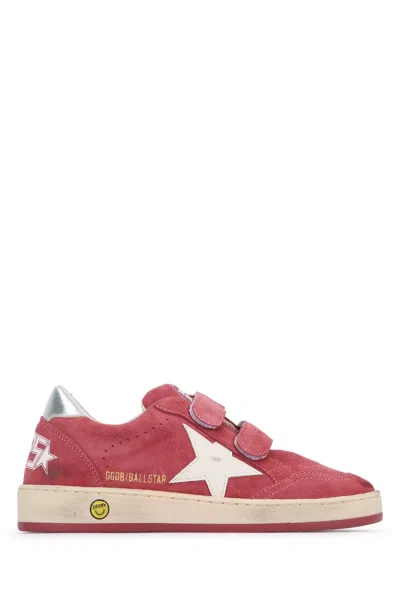 Golden Goose Kids'  Deluxe Brand Ballstar Touch-strap Sneakers In Pink