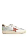 Golden Goose Ballstar Suede Leather Upper Toe And Spur Suede Star Horsy Heel Sneakers Silver In Multi