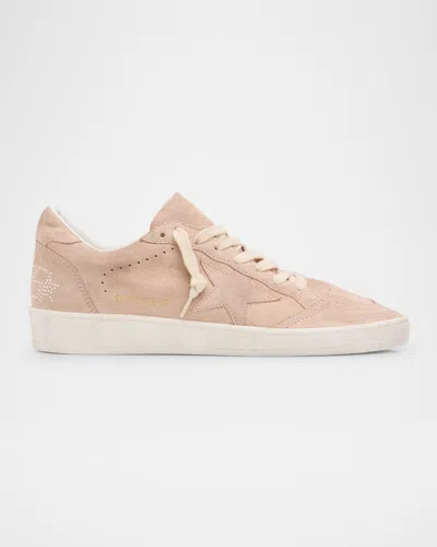 Golden Goose Ballstar Suede Low-top Sneakers In Moonlight