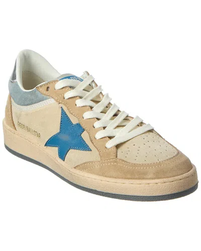 Golden Goose Ballstar Suede Sneaker In Neutral