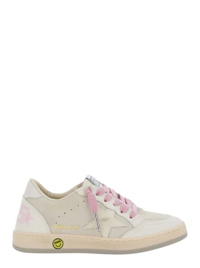 Golden Goose Kids' Ballstar Suede Upper Leather Toe Star Spur And Heel - Include Codice Che Inizia Con Gjf In White