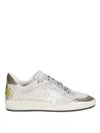 Golden Goose Ballstar Suede Upper Sneaker In Gold