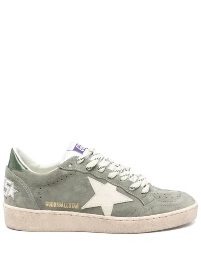 Golden Goose Ballstar Suede Upper Toe And Spur L In Green