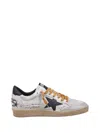 Golden Goose Ballstar Suede Upper Toe Tongue And Spur Leather Star And Heel Sneakers Black