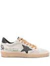 Golden Goose Ballstar Suede Upper Toe Tongue And Spur Leather Star And Heel Sneakers Black In White