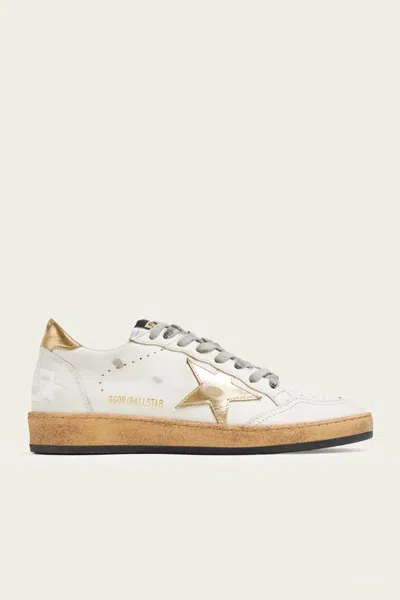 Golden Goose Ball-star White Gold Leather Sneaker